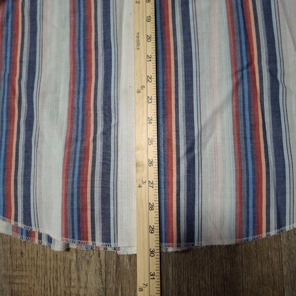 Rustler Mens Long Sleeve Western Pearl Snap Shirt Size XL Tall Striped Cotton - Picture 5 of 5